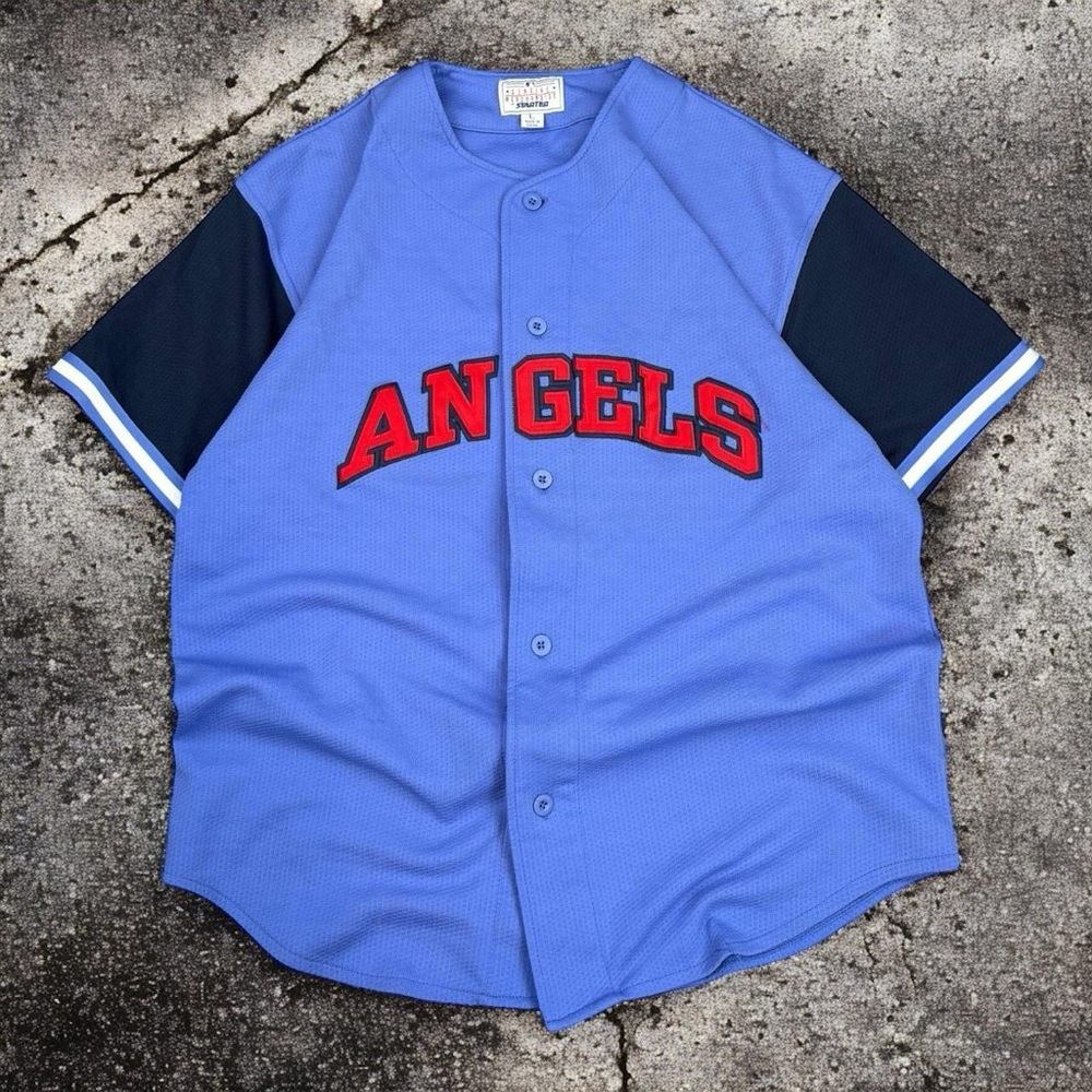 Vintage Starter Anaheim Angels Blue MLB Baseball Jersey